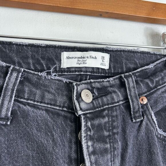 Abercrombie & fitch the dad high rise black Jean size 28 - Picture 5 of 7